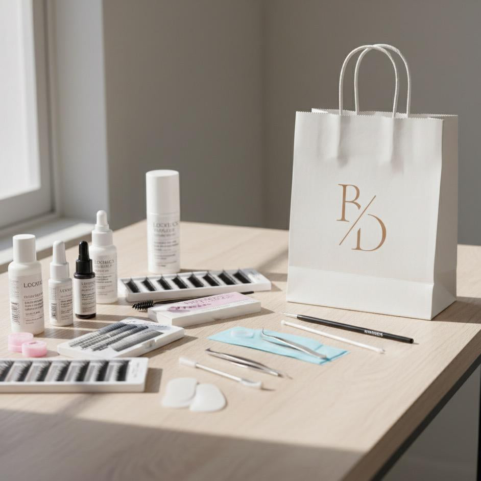 Materialien – Professionelle Lashes, Kleber und Werkzeuge für die Ausbildung 1:1 Wimpernverlängerung Volumentechnik Schulung Stuttgart Kornwestheim Beauty By Dilan